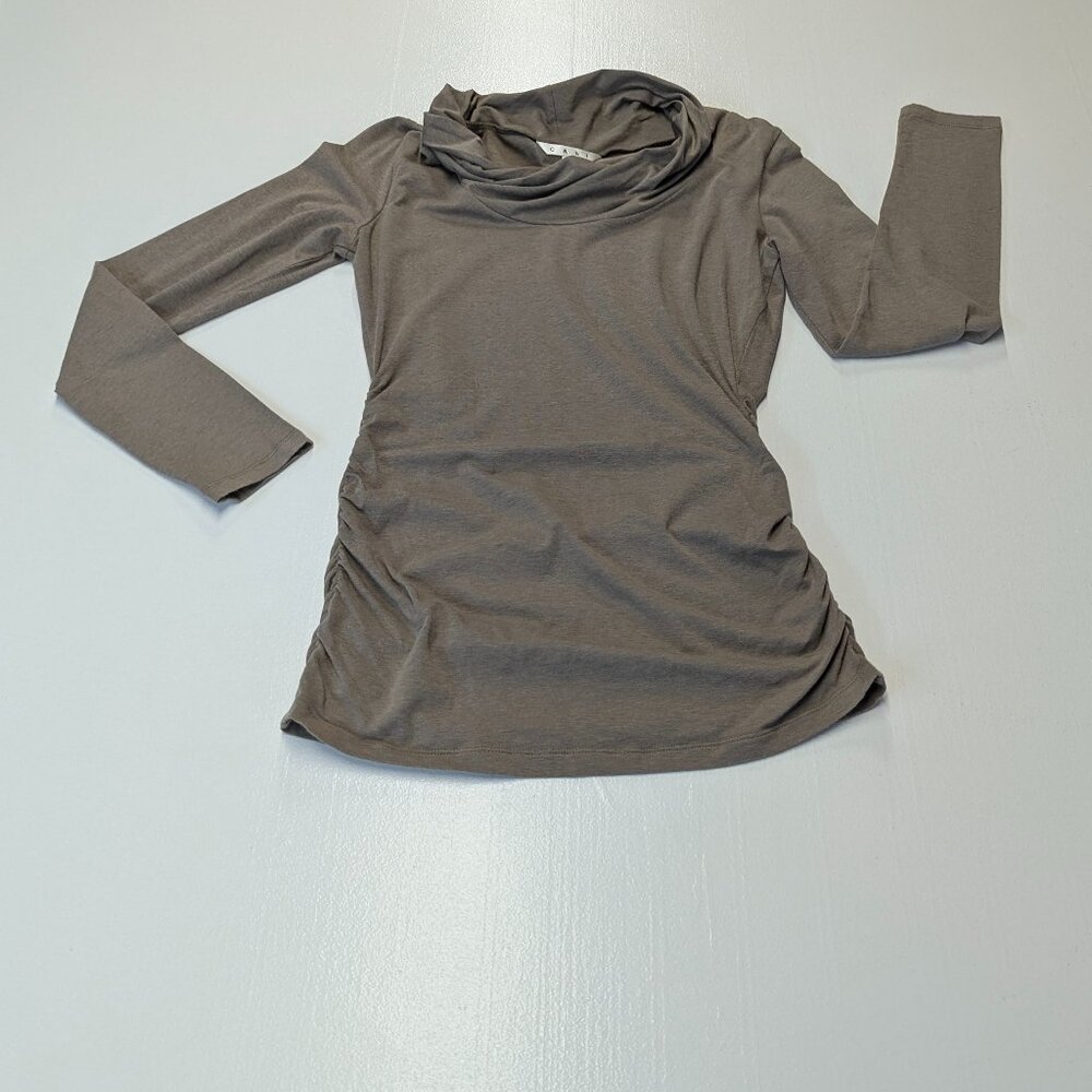 CAbi Size Small Mock Turtleneck in Light Brown - Picture 7 of 13